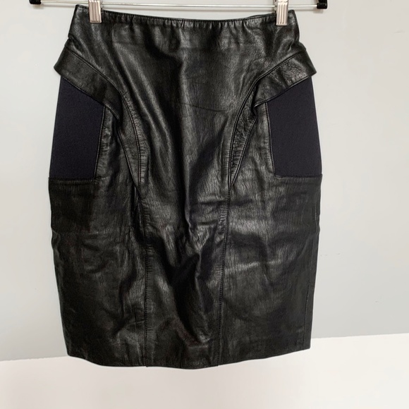 Skingraft Design Leather Peplum Skirt - Picture 2 of 2